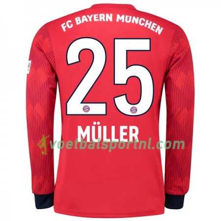 FC Bayern München Muller 25 Thuis Shirt 2018-19 L/S